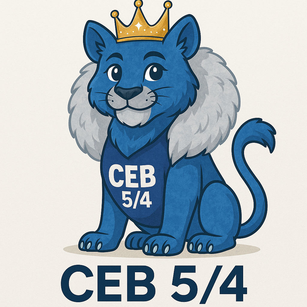 Mascota CEB 5/4, León Azul Coronado
